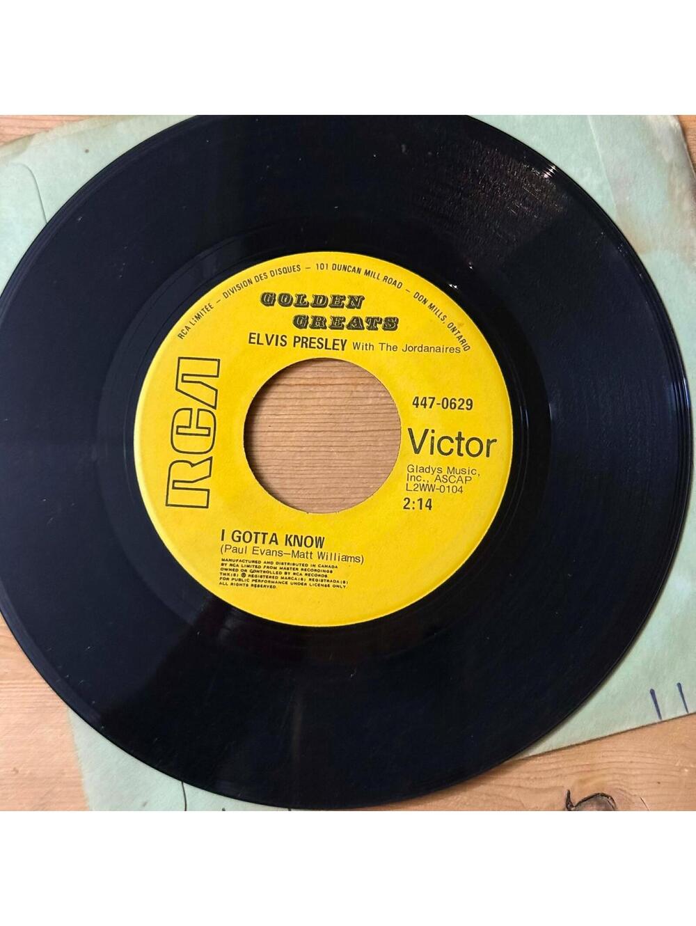 Elvis Presley - Are you Lonesome Tonight?/I Gotta Know 45rpm VG+ R65